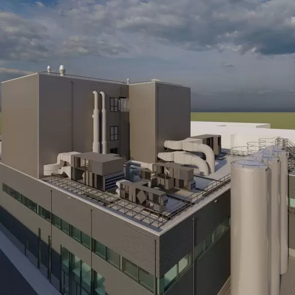 3D tekening geitenmelkpoeder-fabriek